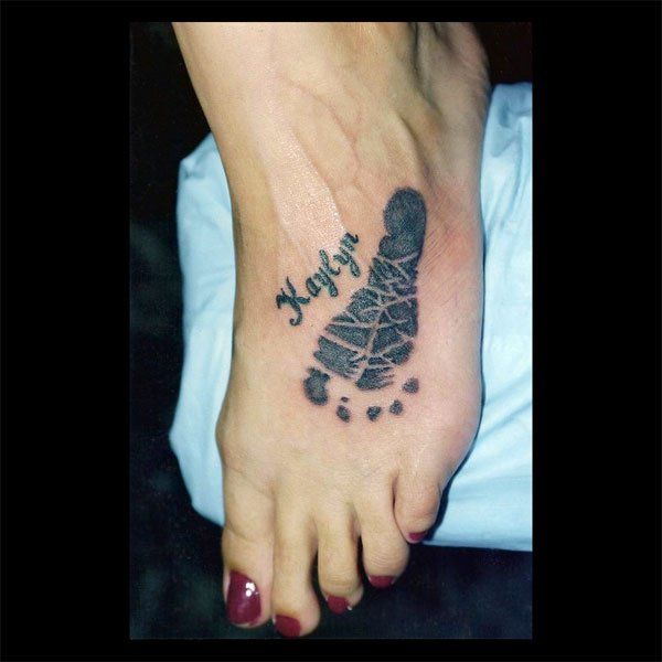 30+ Cute Baby Footprint Tattoos | Footprint tattoo, Baby feet tattoos, Baby  footprint tattoo