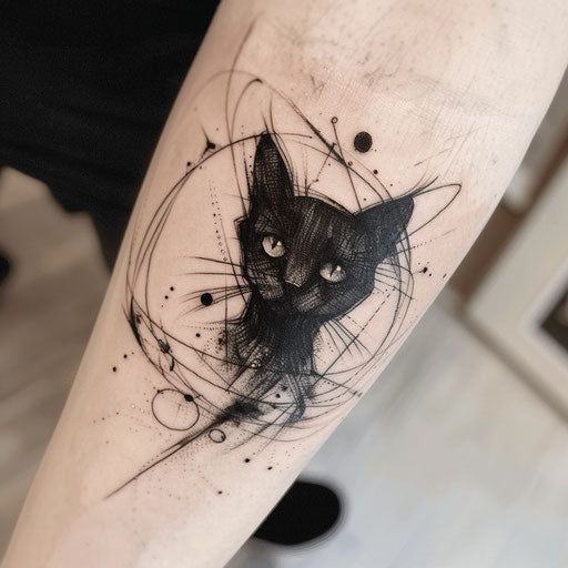 Black Cat Tattoo Flash Collection