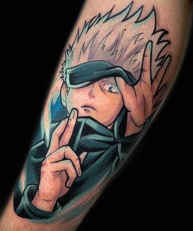 ❎ Best anime Tattoo ❎ в Instagram: «⚡Satoru Gojo from Jujutsu kaisen⚡  Credit: @whysogreen_tattoo . . . . Follow:…»
