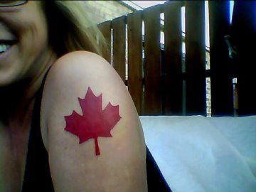 Canada maple leaf tattoo