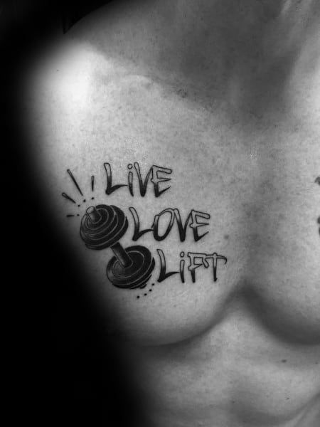 40 Barbell Tattoo Designs for Men