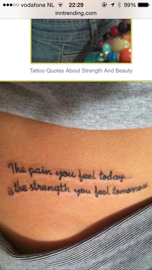 The pain you feel today #tattoo
