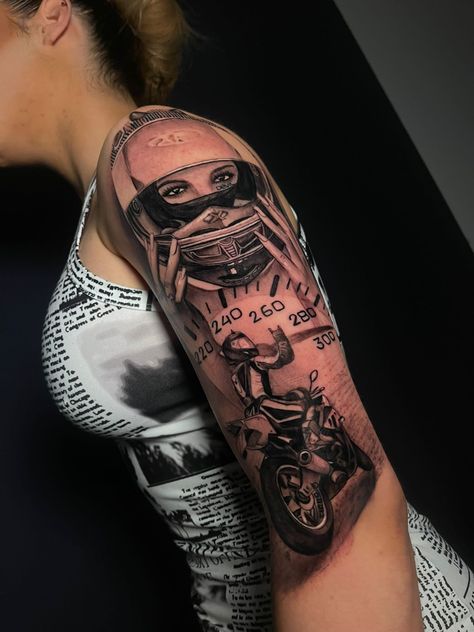 Minimalist Motorcycle Tattoo