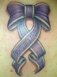 Purple Ribbon Epilepsy Tattoo ideas