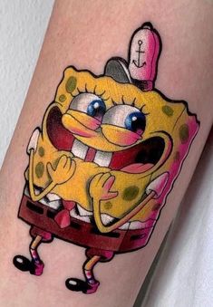 44 SpongeBob Tattoo Ideas | spongebob tattoo, spongebob, cartoon tattoos