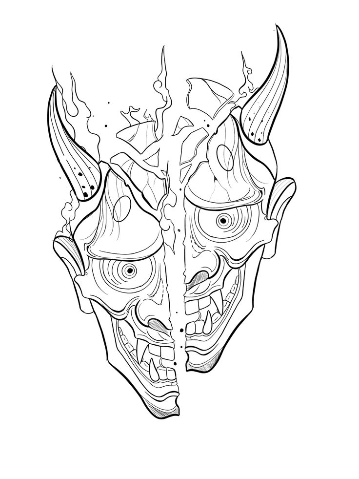 190+ Oni Mask Tattoo Designs with Meaning(2024)