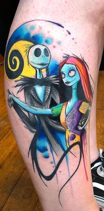 The Nightmare Before Christmas Tattoos - Jack and Sally