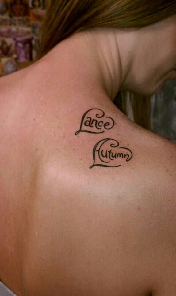 Kids' names tattoo