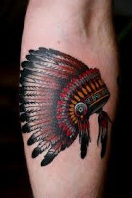 Native Indian Tattoo Designs-Indian Headdress Tattoos Designs Ideas