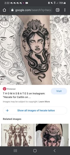 Discover 8 Hecate Tattoo and Goddess Tattoo Ideas | witch tattoo, greek  goddess tattoo, artemis tattoo and more
