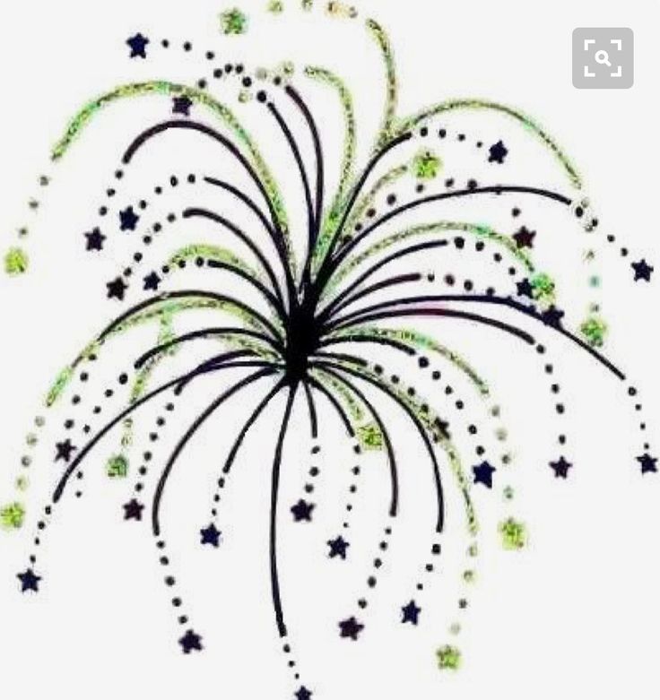 Green and black fireworks tattoo idea