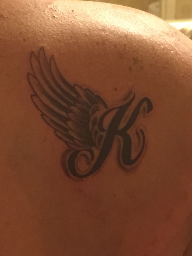 Angel wing memorial tattoo, place on back of shoulder. I consider my  brother my guardian angel always watching my back :)