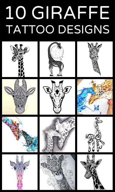 12 Giraffe Tattoo Designs