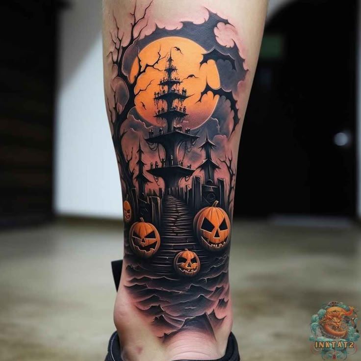 30 Spooky Halloween Flash Tattoo Designs for an Eerie Look