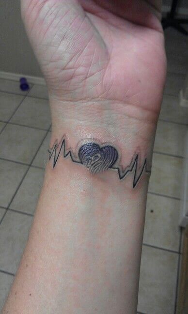 Heartbeat Tattoos for Men