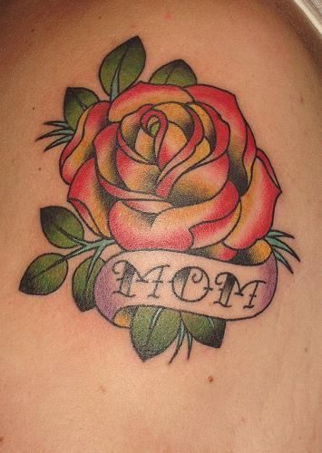 Mom / Mother Memorial Rose Tattoo, memorial tattoo ideas, in memory of mom,