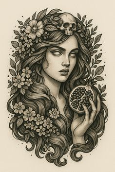 Discover 84 Tattoo Persephone and Goddess Tattoo Ideas | hades and persephone, greek goddess tattoo, persephone aesthetic tattoo and more