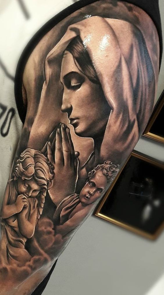 50+ Catholic Mary Tattoo Designs