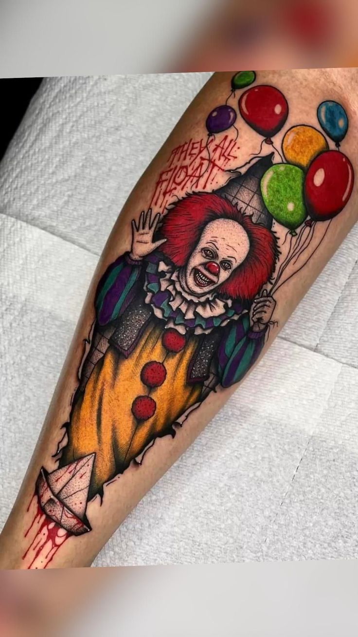 Pin by Jenna Lynn Myers on Pennywise Tattoo Design ideas | Movie tattoos, Pennywise tattoo, Clown