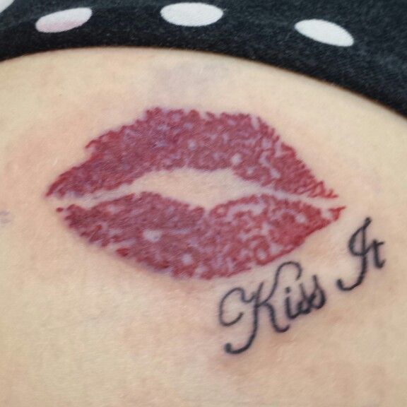 Lipstick tattoo