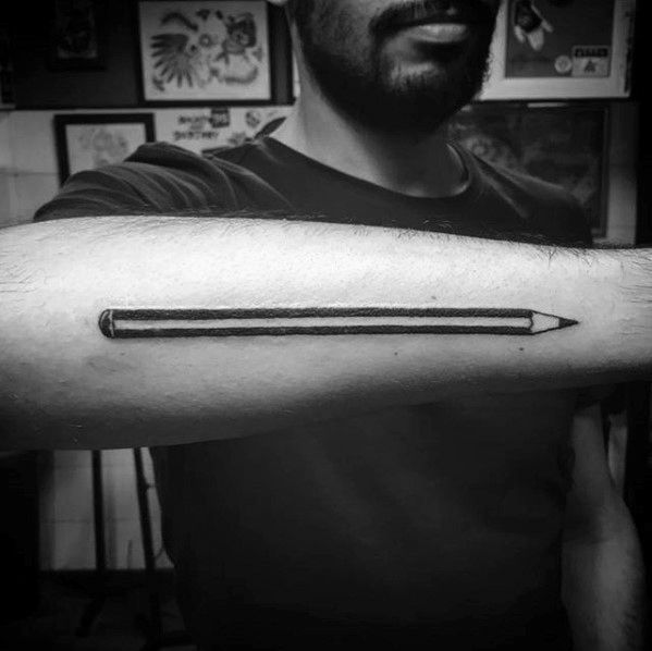 60 Pencil Tattoo Designs for Men