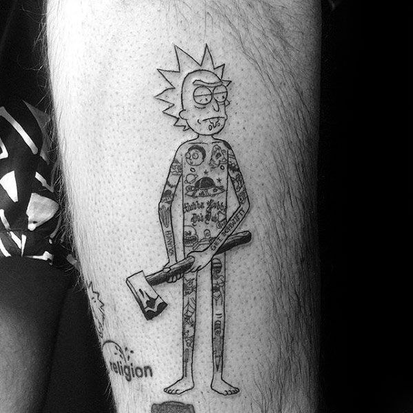 63 Epic Rick and Morty Tattoo Designs for Men