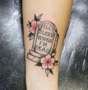 25 Wonderful Headstone Tattoos For Mortality Believers - Tattoo Twist