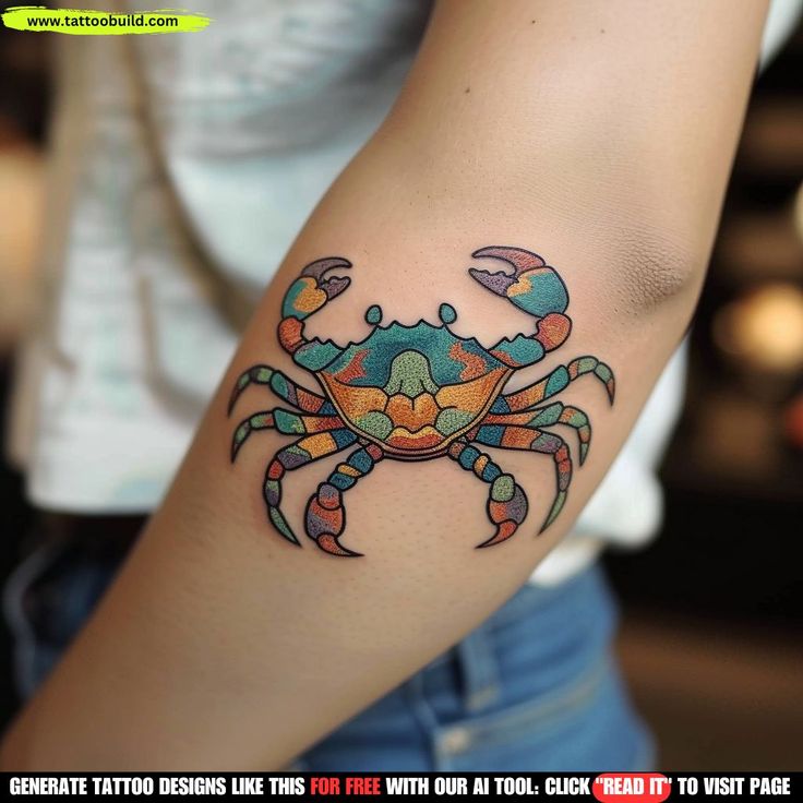 Crab Tattoo Meaning and Design Ideas: Generate Tattoo Designs Like this  with Tattoo