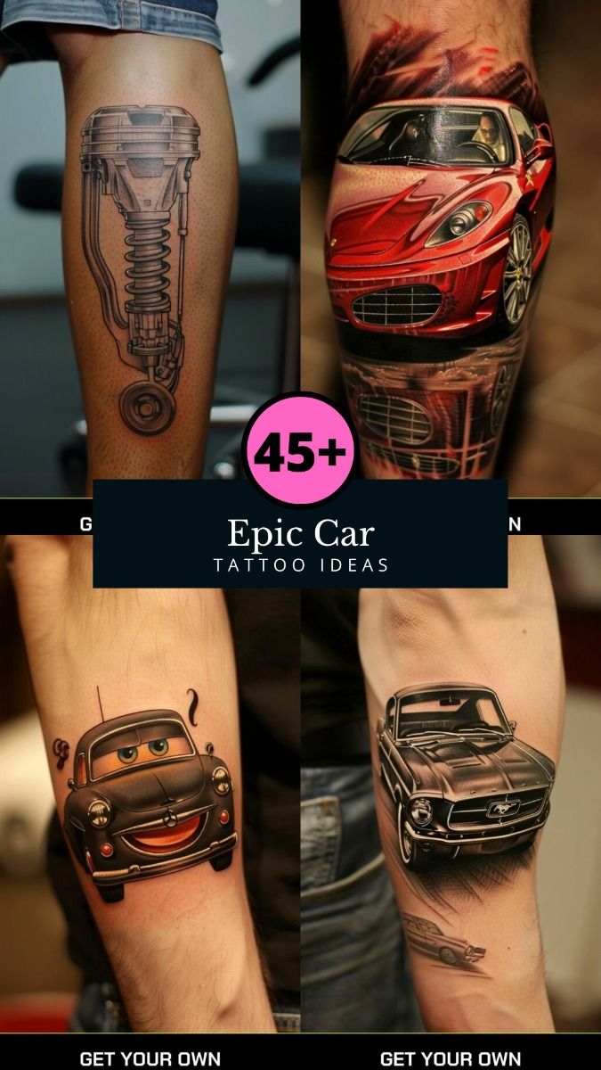 Epic Car Tattoo Ideas (Breathtaking)