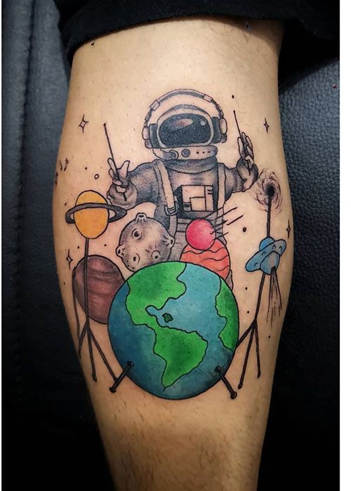 50 Creative Space Tattoo Ideas For Women To Try