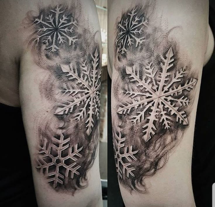 Pin by Marion K.T. on Tattoos Winter | Sleeve tattoos, Snow flake tattoo,  Tattoo sleeve designs