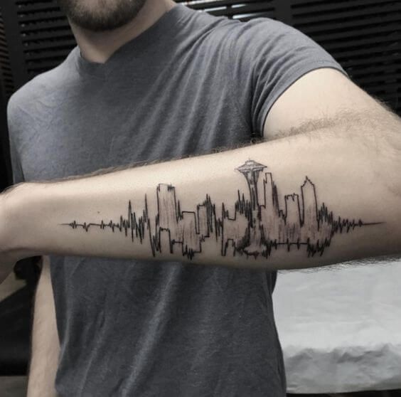 Heartbeat Tattoos for Men
