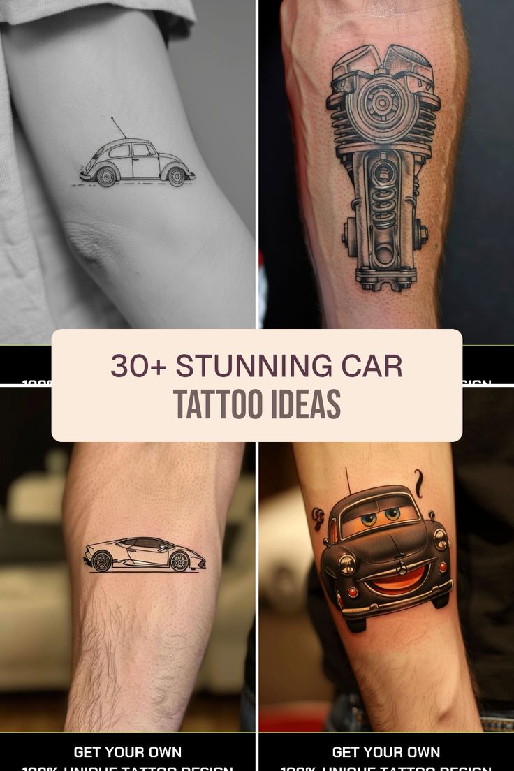 30+ Stunning Car Tattoo Ideas