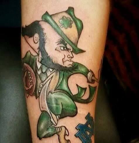 Notre Dame Tattoo | Clover tattoos, Irish tattoos, Shamrock tattoos