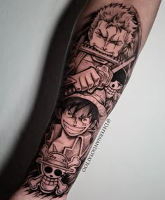 Discover 15 Luffy and One Piece Tattoos Ideas | zoro leg tattoo, naruto  sleeve tattoo ideas, tattoo sticker and more