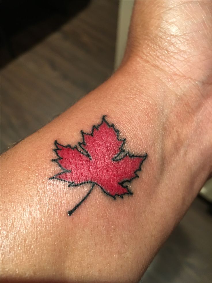 Pin by Erika Nelson on tattoo | Maple leaf tattoos, Maple leaf tattoo,  Picture tattoos