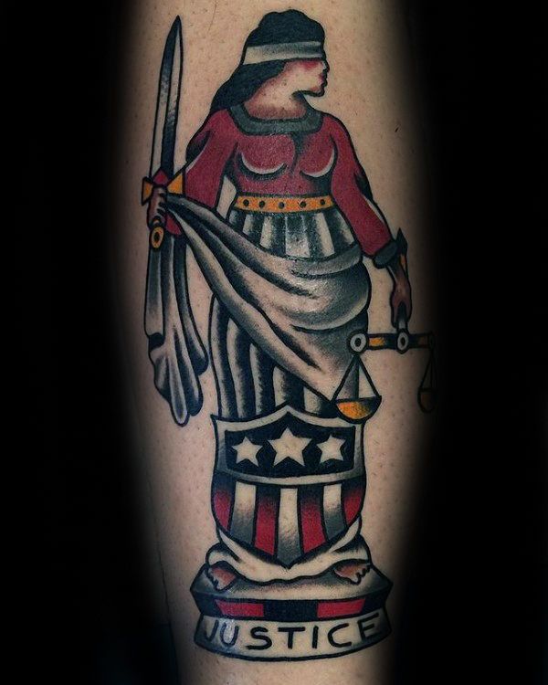 37 Honest Lady Justice Tattoo Designs for Men