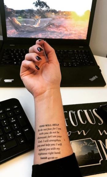 40 Inspirational Bible Verse Tattoo Designs and Ideas | Inspirationfeed