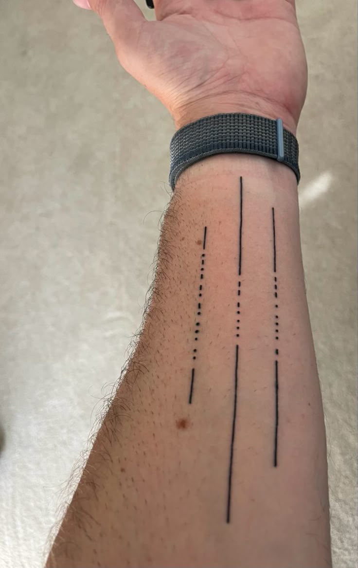 Morse code simple tattoo