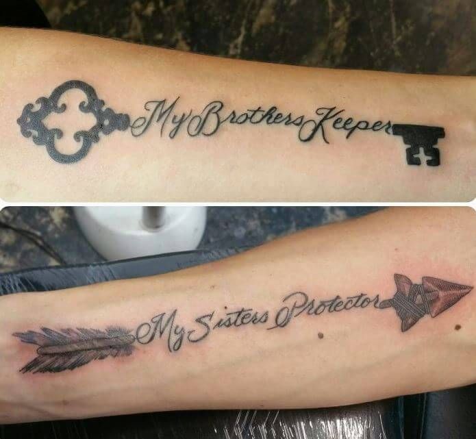 175+ Best Brother Tattoos (2024) Matching Symbols, Memorial Quotes & Designs for Sisters