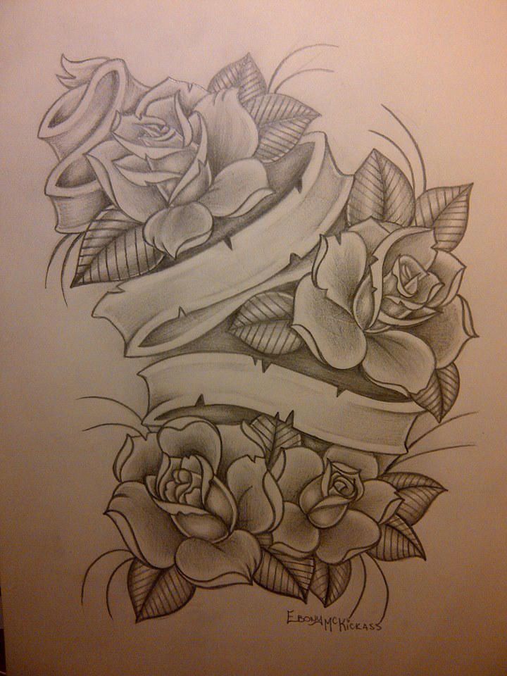 Roses n banner by Ebony369