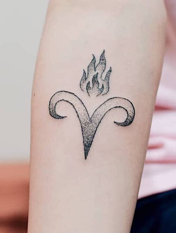 61 Unique and Fiery Aries Tattoos and Meanings 2020