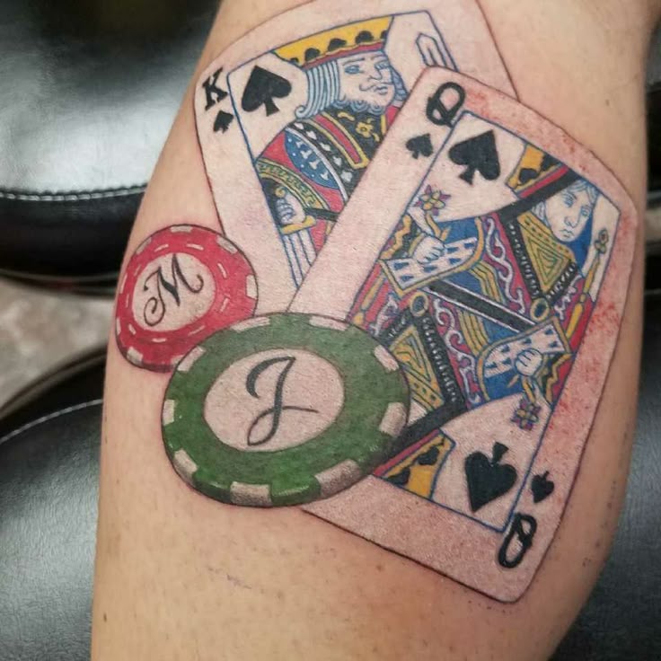 Pin by Beth Wilson on Things I want | Poker chips tattoo, Card tattoo, Chip  tattoo