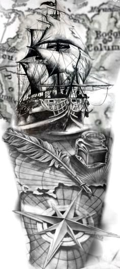 pirate tattoo, nautical tattoo ...