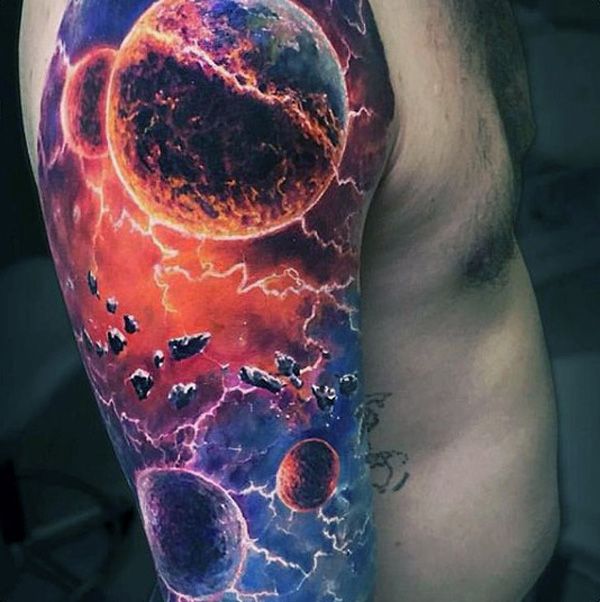 40 Space Tattoo Ideas | Art and Design