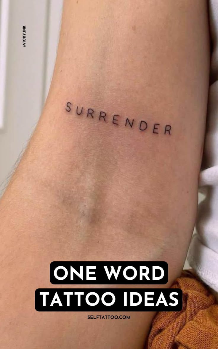 One Word Tattoo Ideas | Word Tattoo Placement