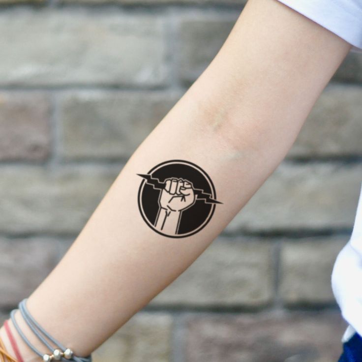 Electrician Electricity Temporary Tattoo Sticker (Set of 2)