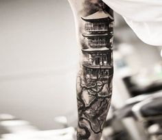 16 Pagoda tattoo ideas | temple tattoo, japanese tattoo, asian tattoos