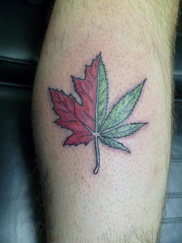 pot leaf tattoo