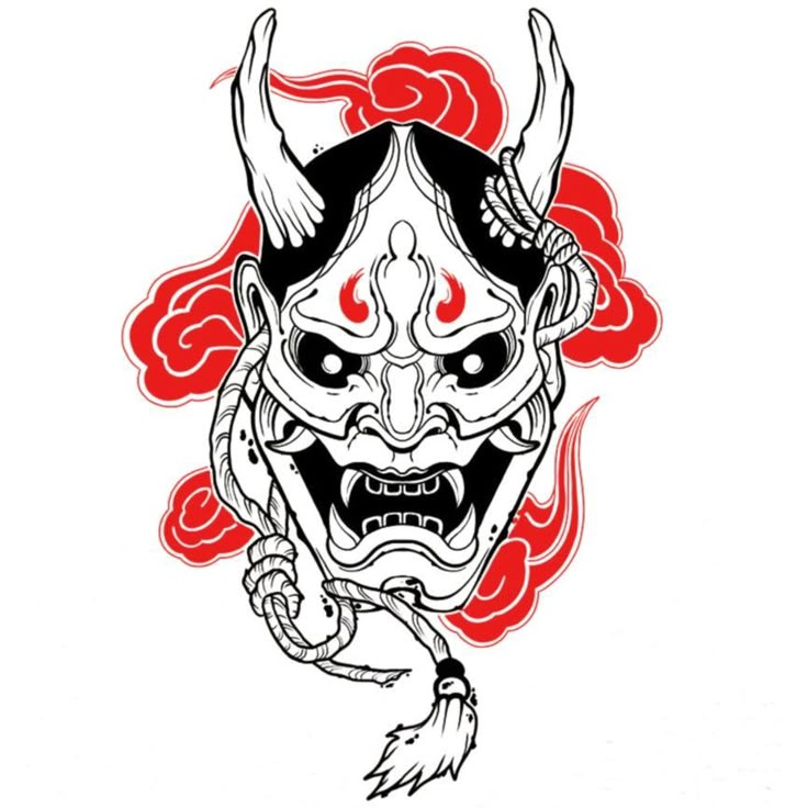 190+ Oni Mask Tattoo Designs with Meaning(2024)